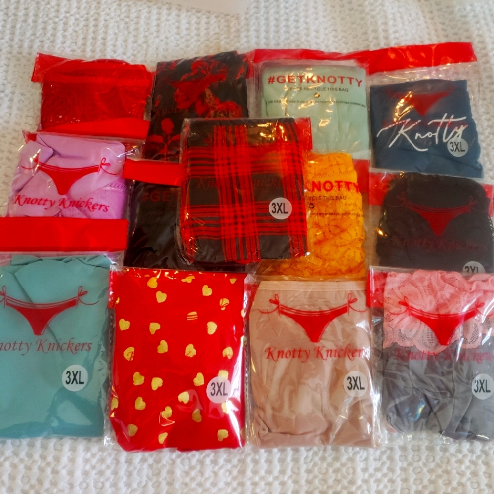 13 pairs knotty knickers panties in package